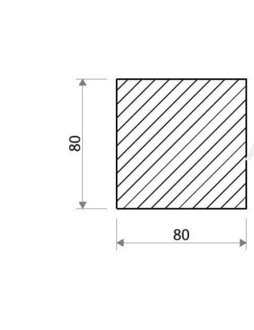 Nerezový stvorhran 8x8 cm - 2