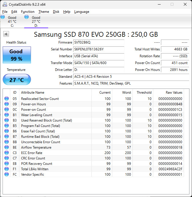 2.5" SSD disky - 2
