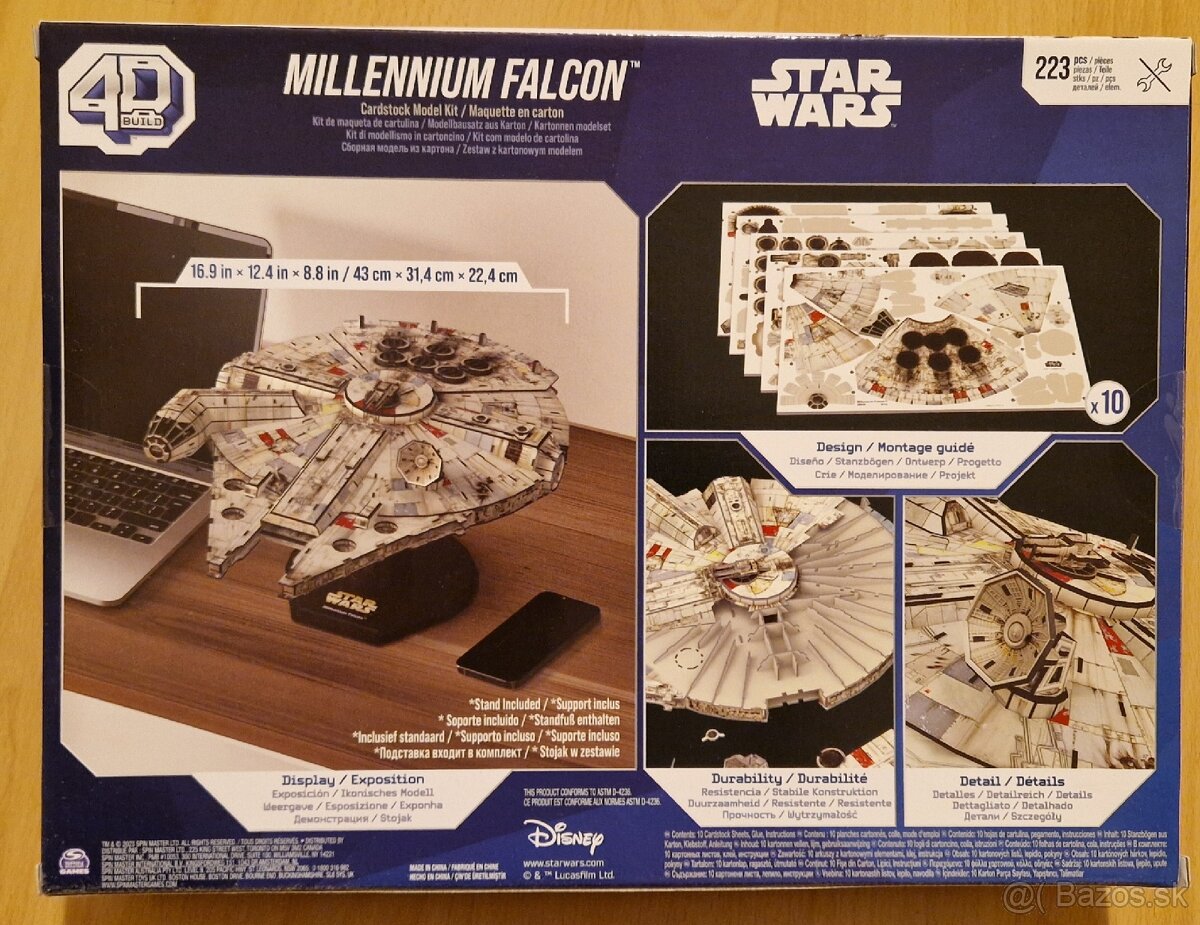 papierový model STAR WARS Millennium Falcon so stojanom - 2