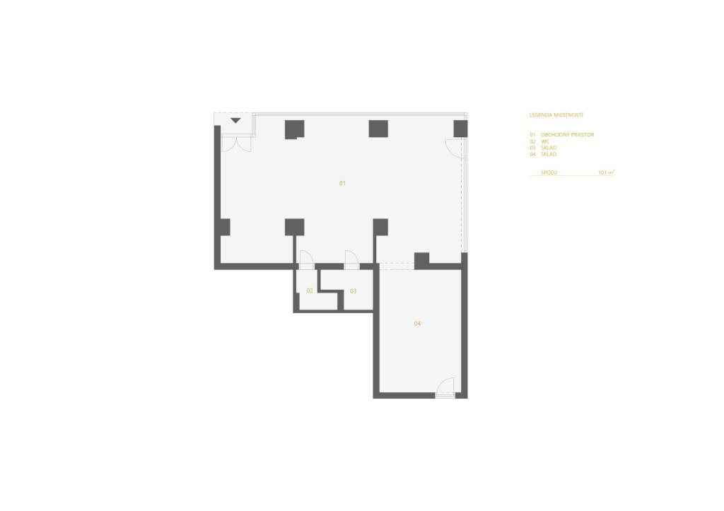 BABONY TREI Obchodný priestor s výkladom, Račianska ulica - 2