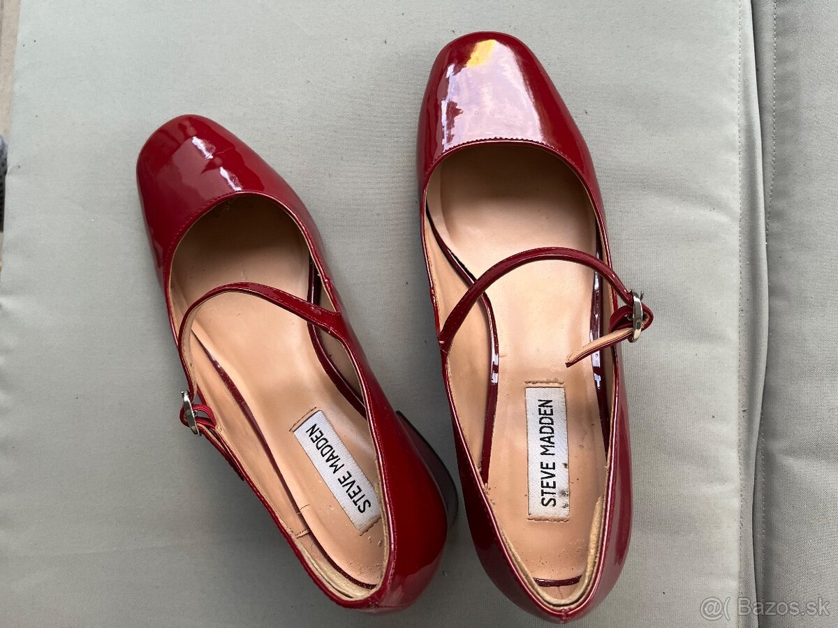 Predám krásne dámske lodičky vínovej farby č. 38 - 2