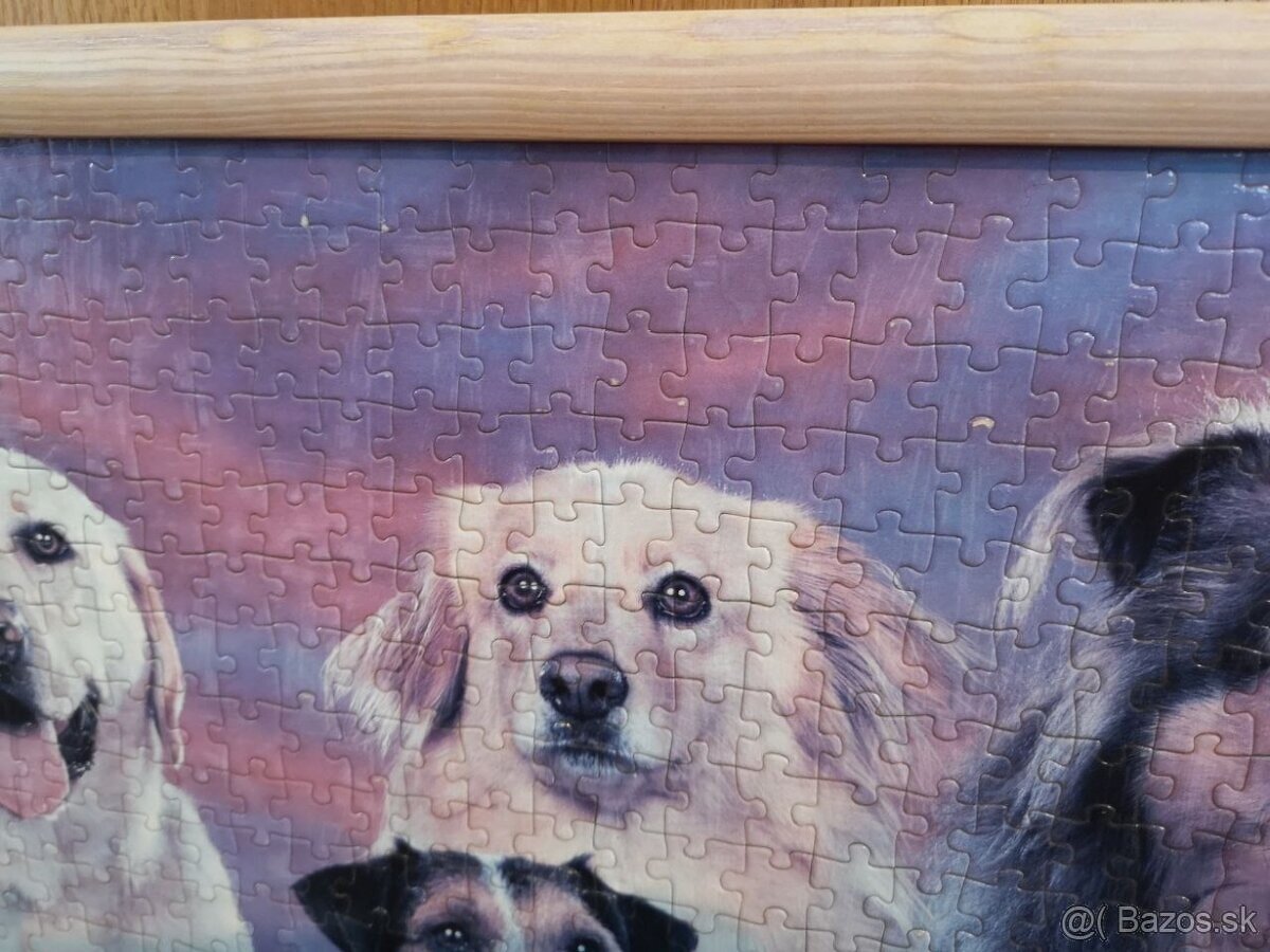 Puzzle psy s rámom - 2