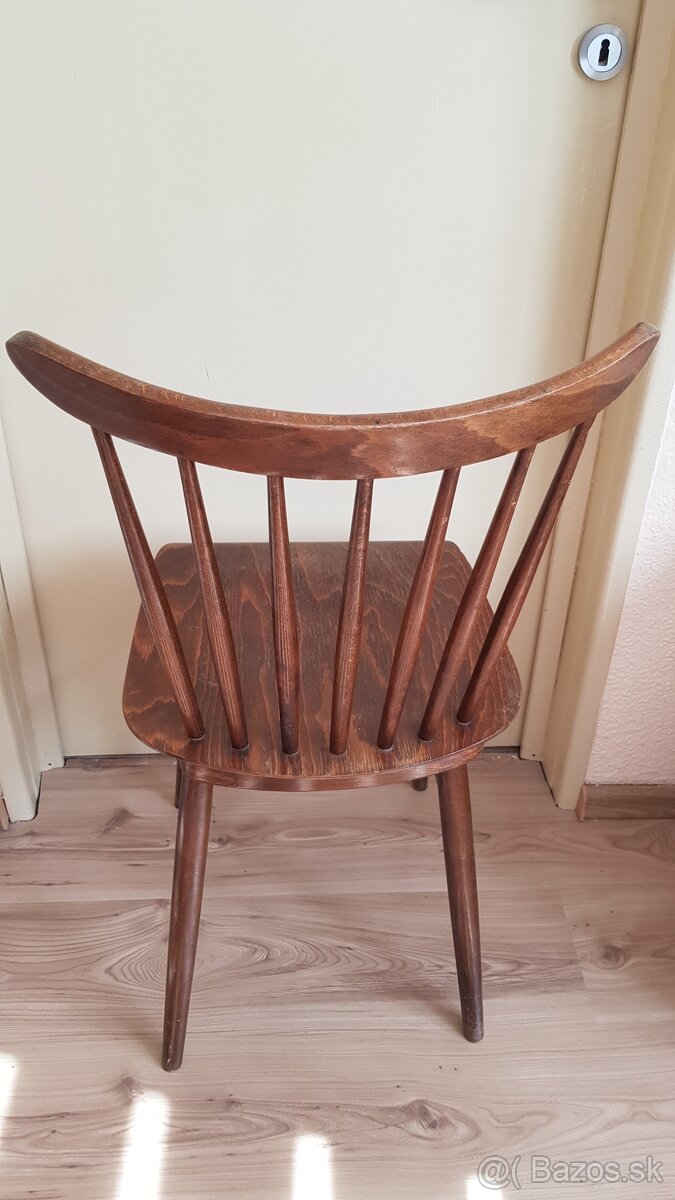 Drevená retro stolička - 2