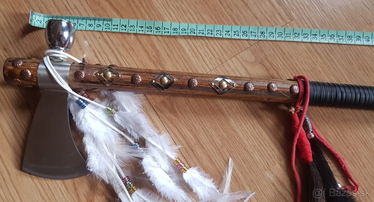 Kalumet, tomahawk, dýmka míru, indian, retro + DÁREK - 2