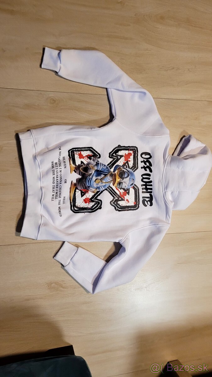 Off white mikina nova s visackou - 2