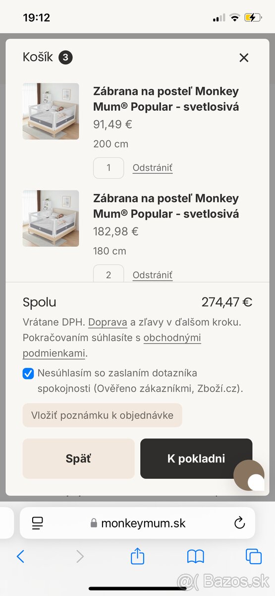 Monkey mum zábrany na posteľ - 2