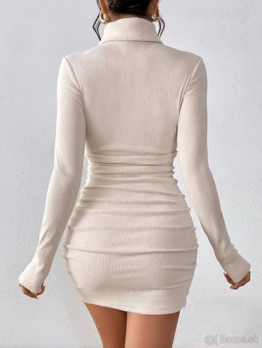 Bezove rolakove saty - 2