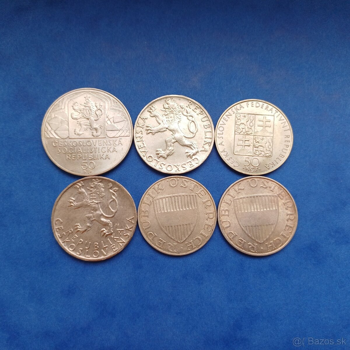 Strieborne mince 6ks - 2