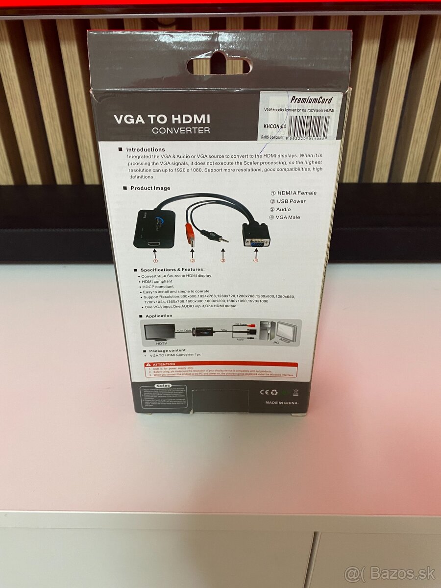 Novy VGA +audio Converter to HDMI PremiumCord - 2