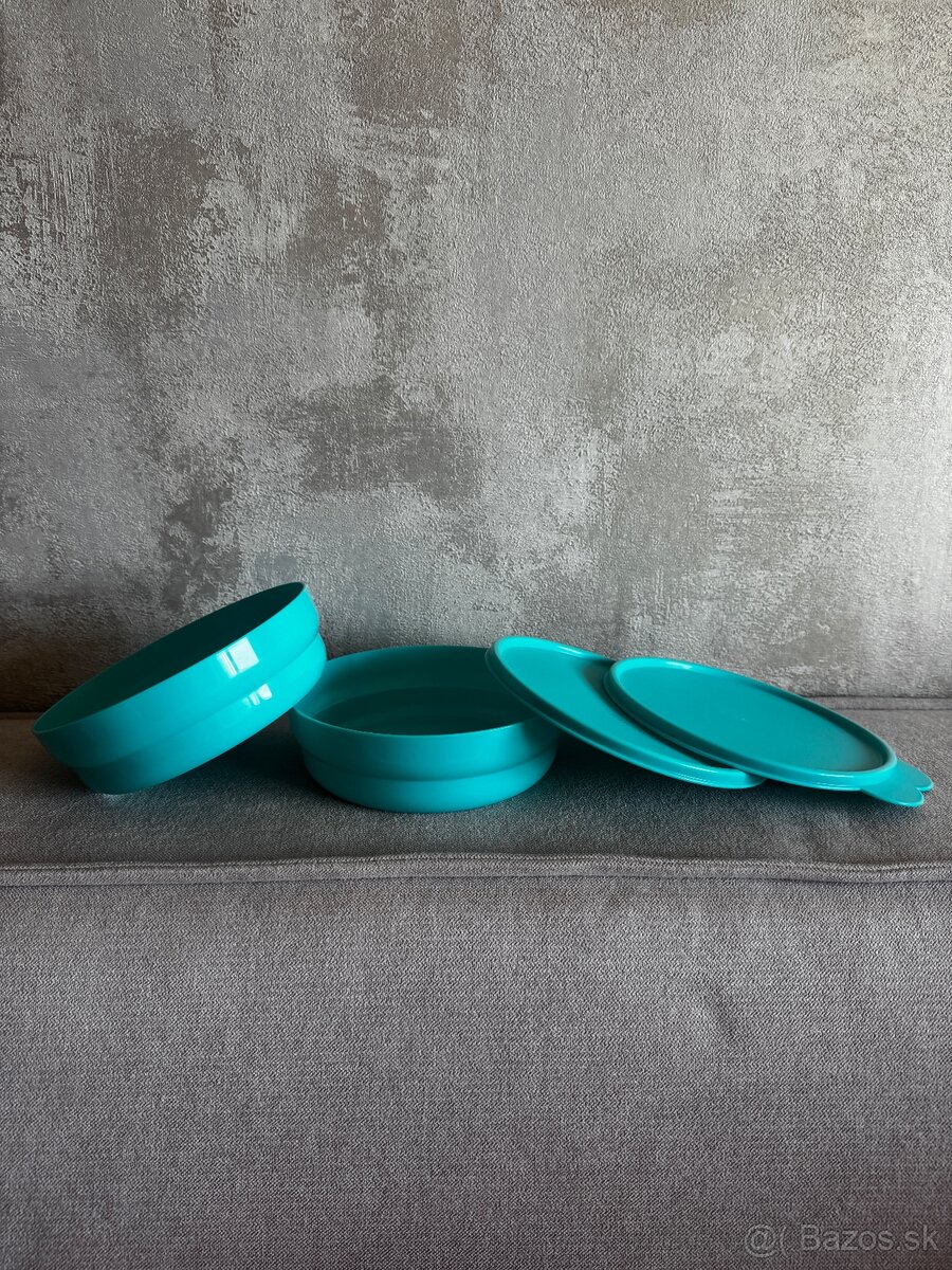 tupperware – 2× tyrkysová miska | úplne nové - 2