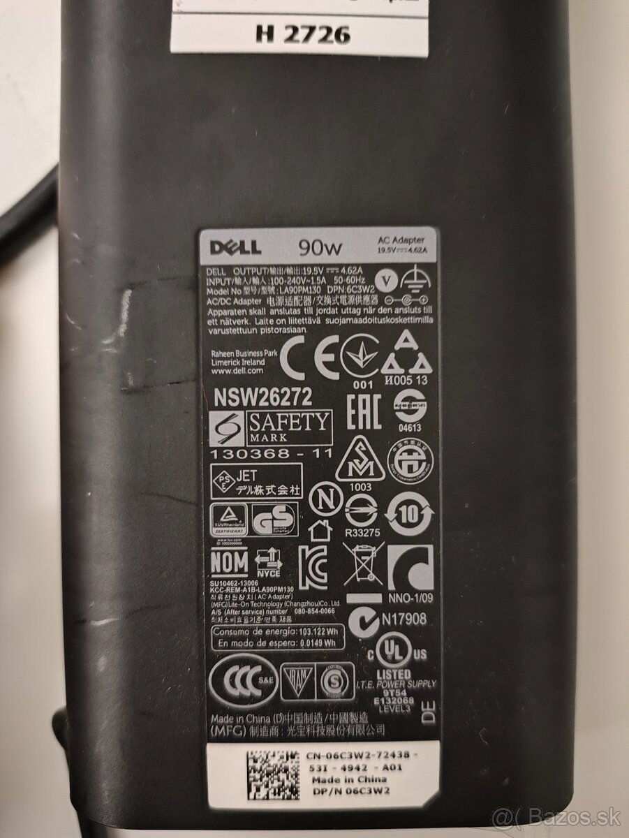 Nabíjačka na notebook Dell HA65NM130 19.5V-3.34A 65W 7.45.0 - 2
