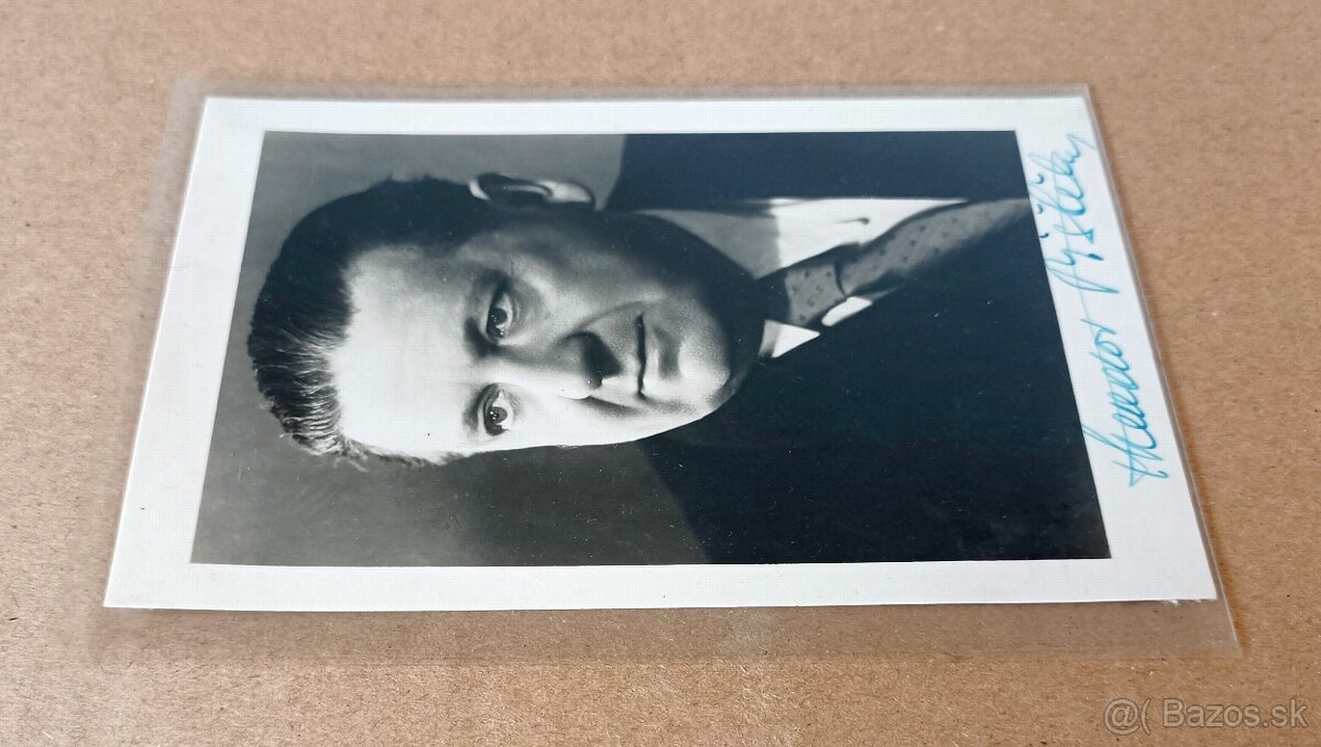 Theodor Pištěk, autogram na propagační fotografii, 1938 - 2
