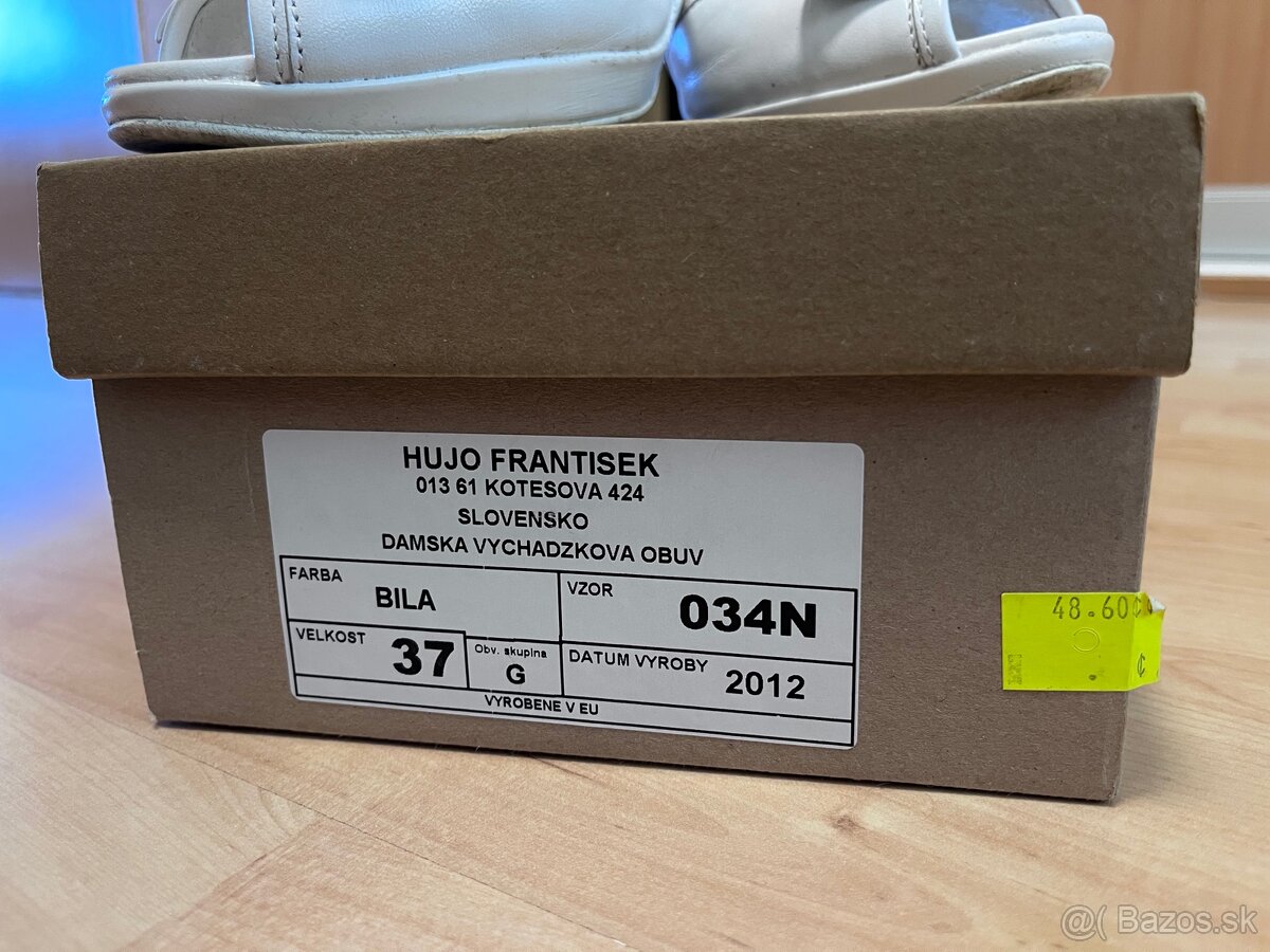 Kožené topánky biele - 2