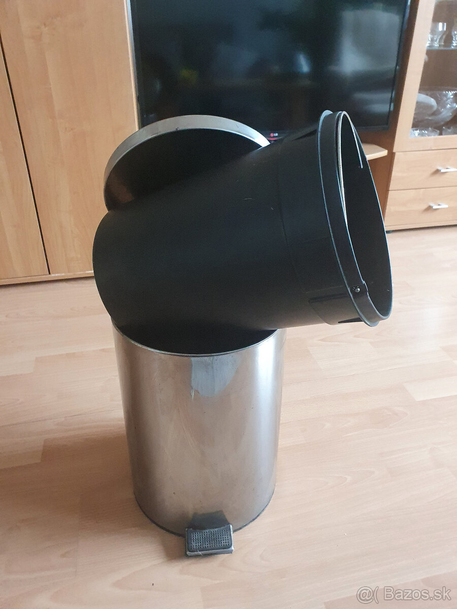 Predám odpadový nerezový kôš 20l,zrkadlo,prútený stojan - 2