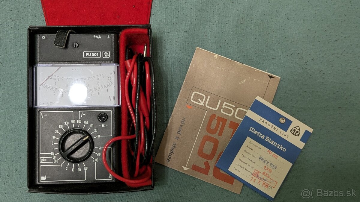 Predám Analógový multimeter Metra Blansko PU 501 - 2