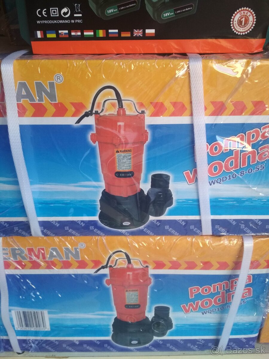 Kalové ponorné čerpadlo s drvičom Erman-nové - 2