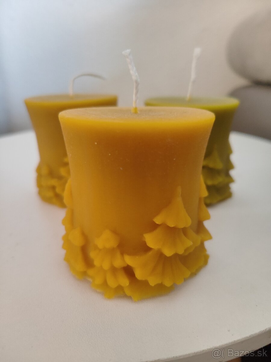 Ručné robené vcelovoskove sviečky - 2