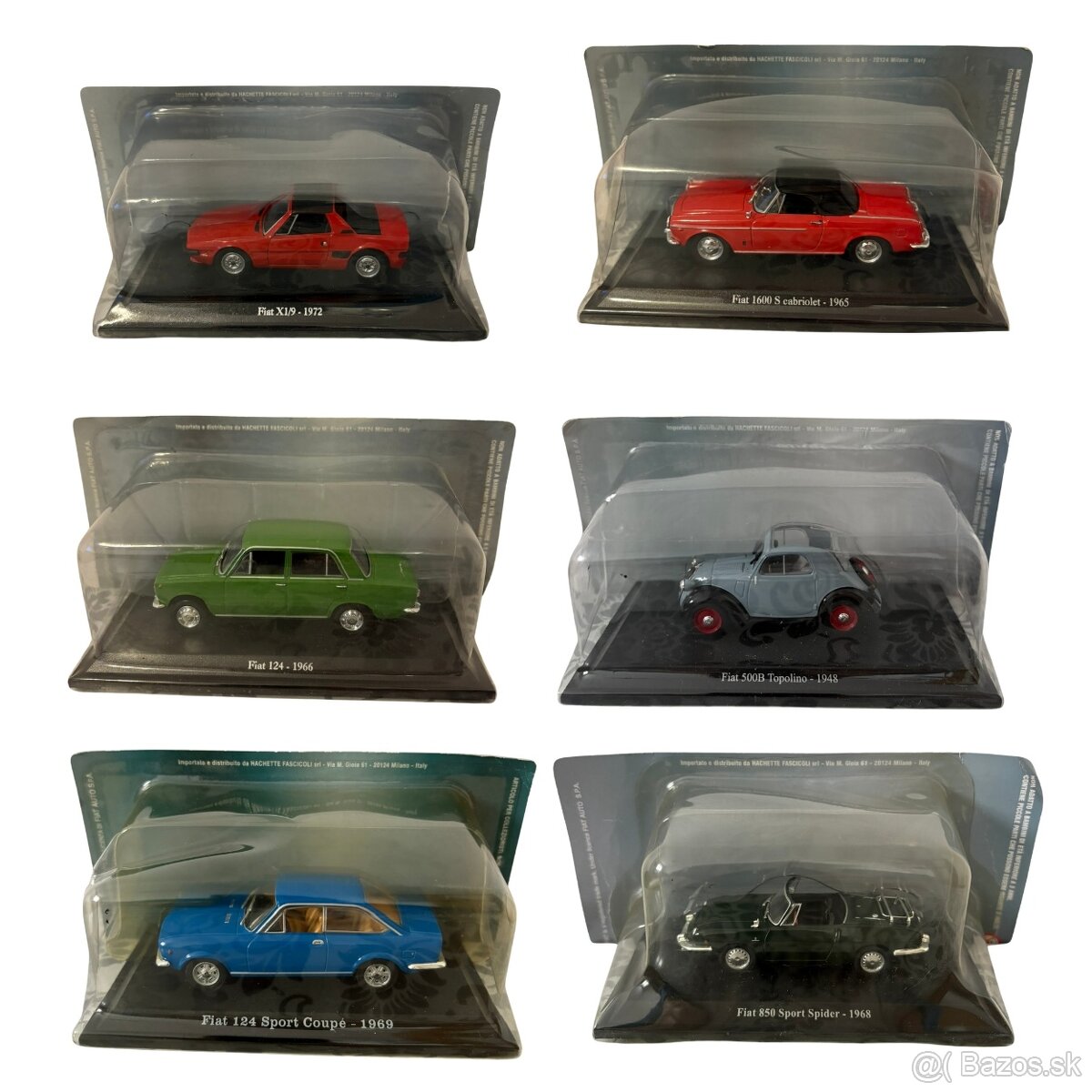 Kovové, zberateľské modely FIAT, mierka 1:43 - 2