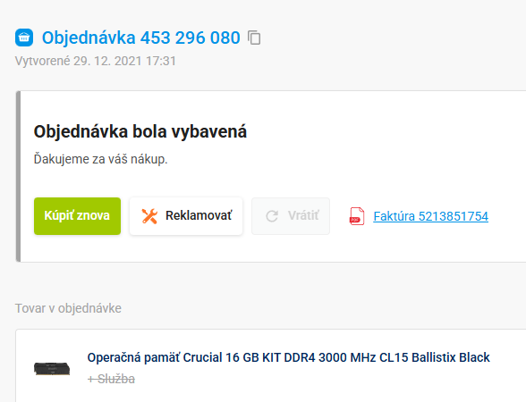 Operačná pamäť Crucial 32 GB KIT DDR4 3000 MHz CL15 Ballisti - 2
