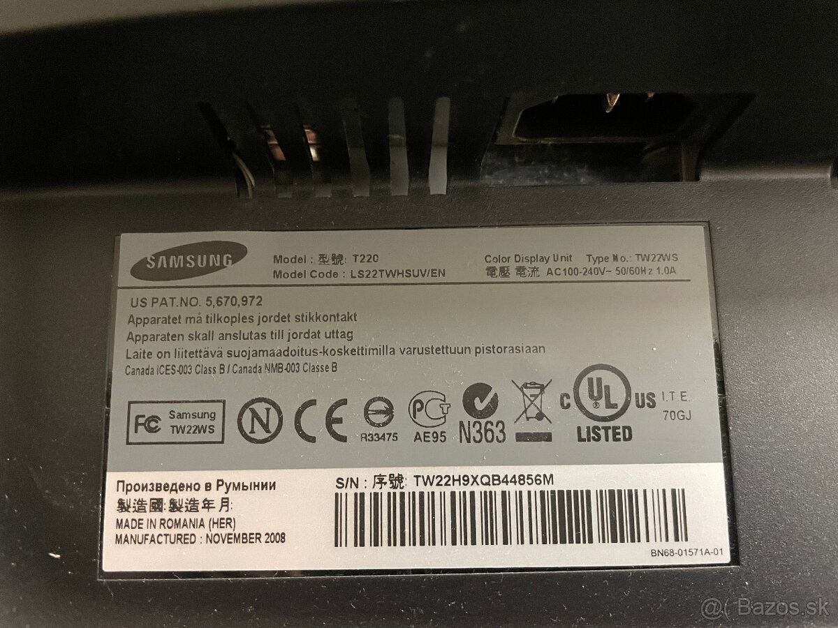 Monitor Samsung T220 - 2