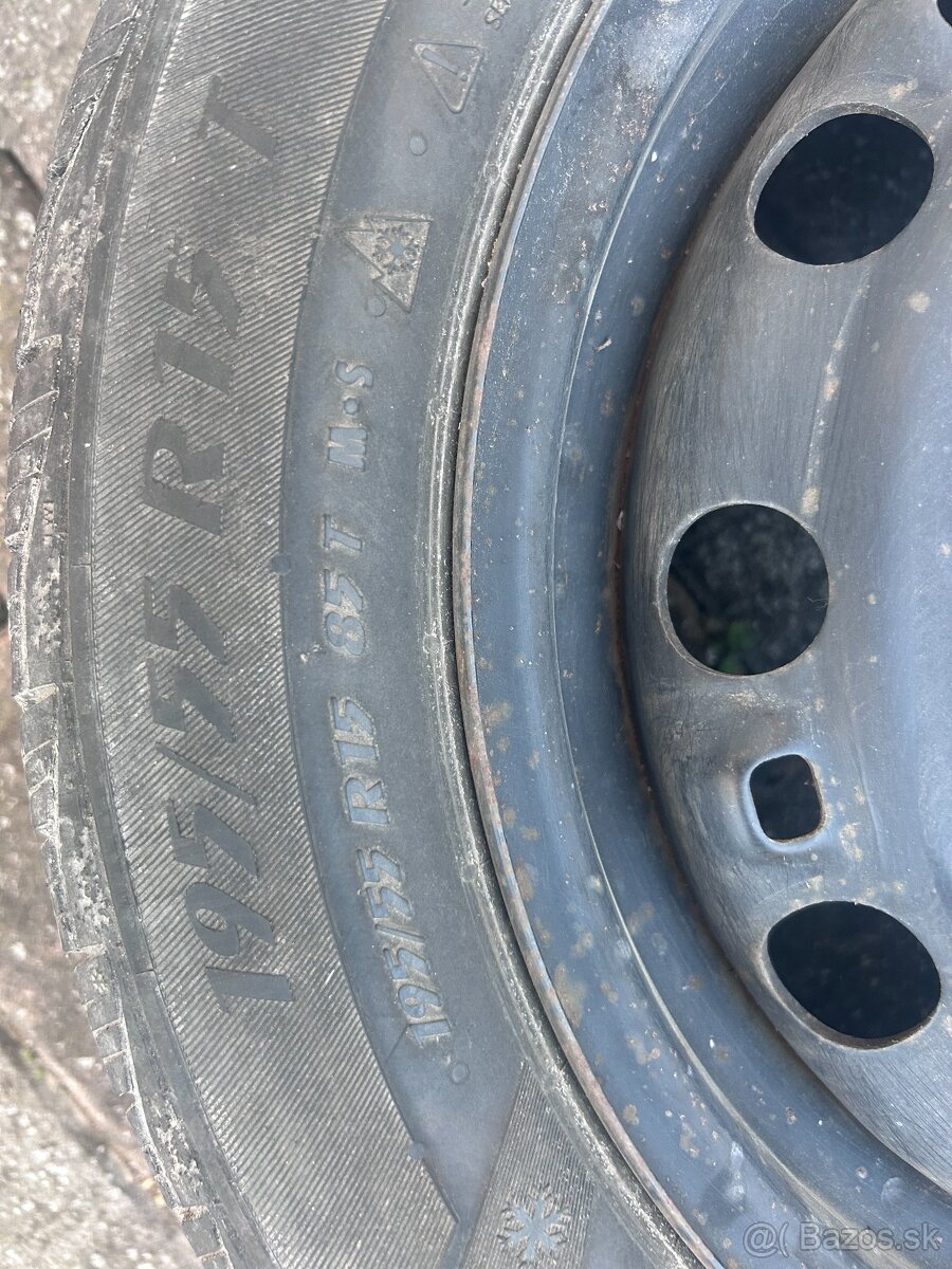 Gumy zimné na plechoch 195/55 R15 T - 2