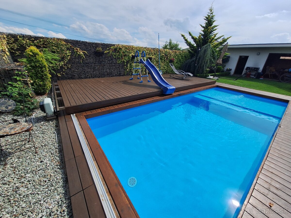 Prestrešenie bazena bazénový kryt posuvná terasa 8x4m - 2