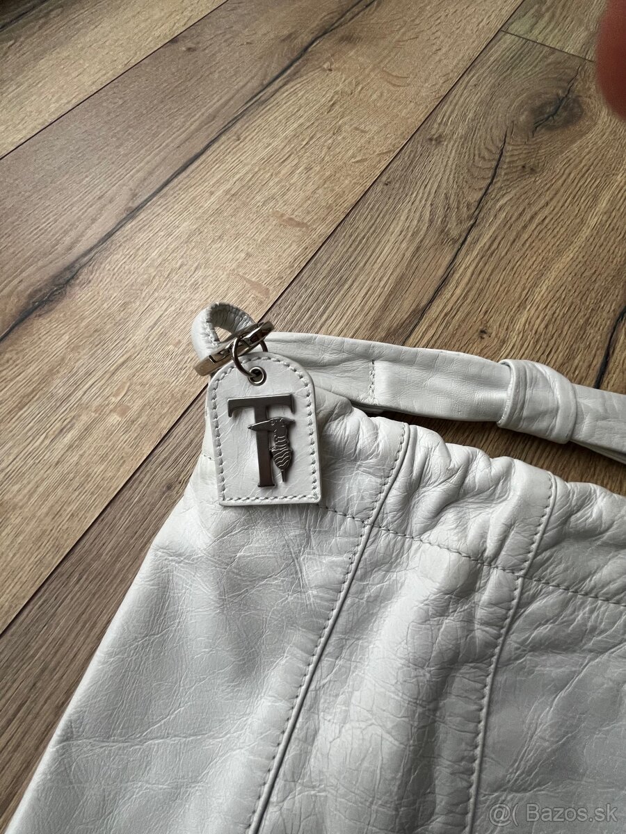 Biela kožená kabelka Trussardi - 2