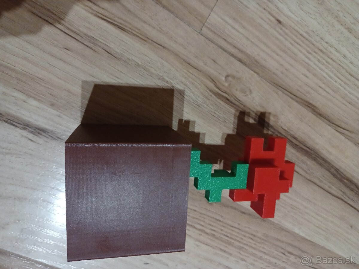 Minecraftová váza s kvietkom - 2