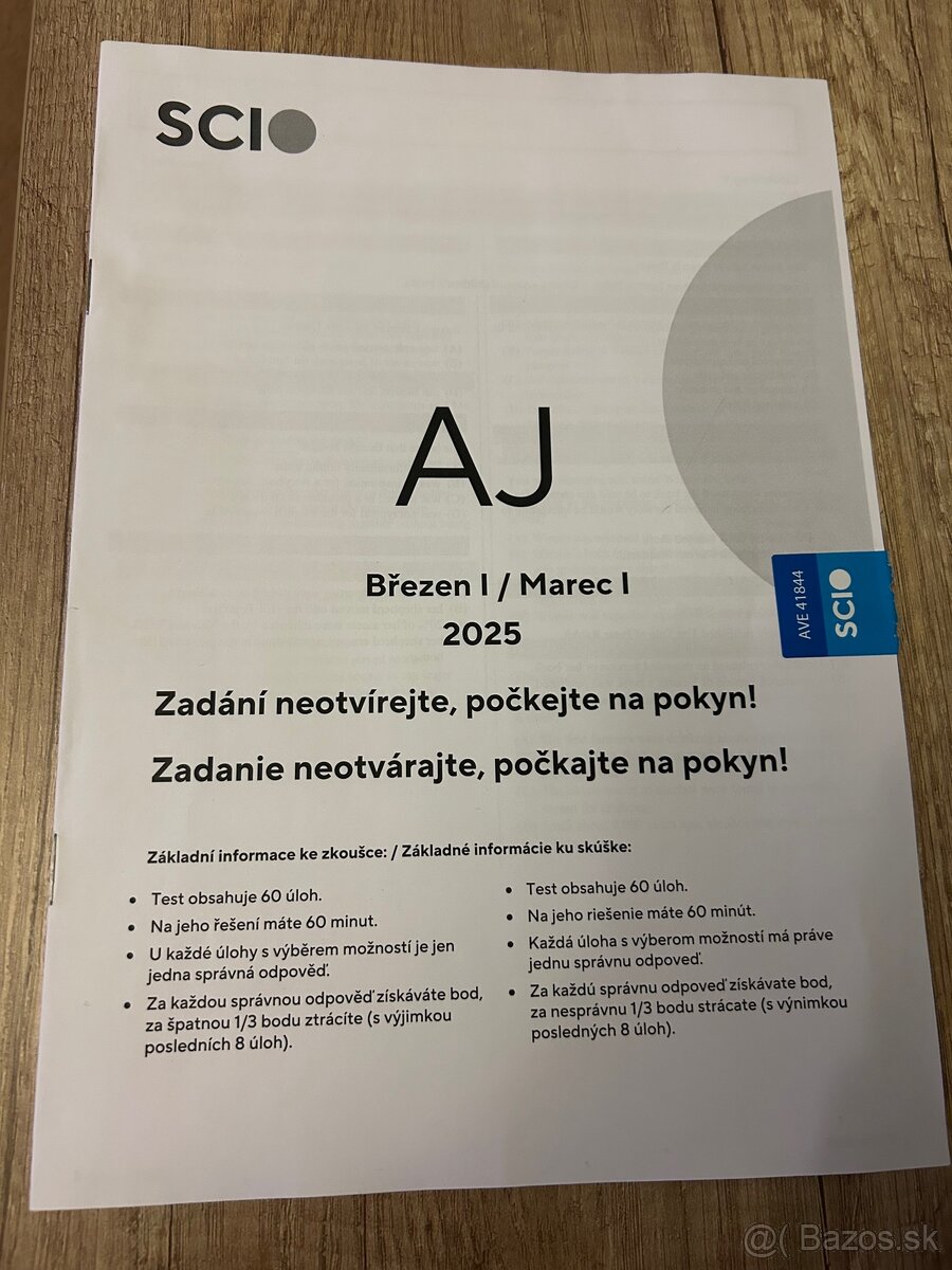 VŠP - SCIO/ AJ - SCIO - 2