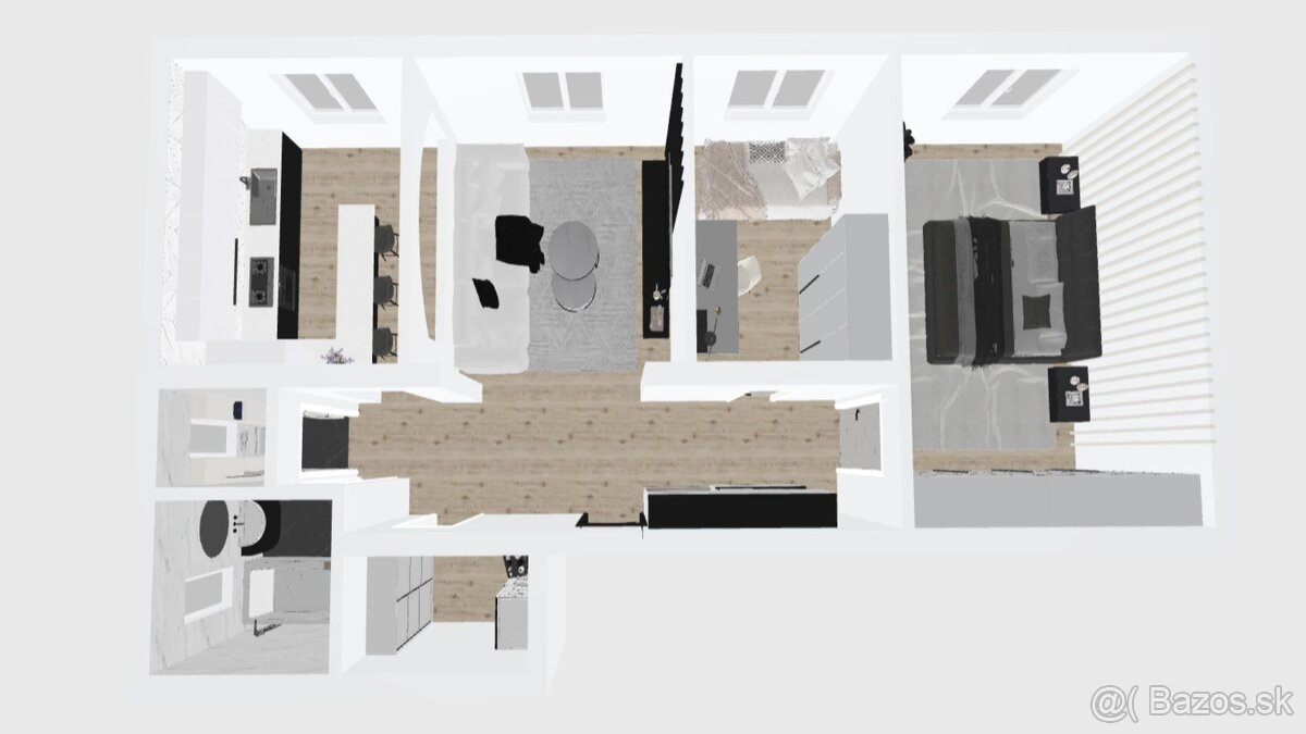 REZERVOVANÉ: Veľkometrážny 80m2 - 3 izbový byt Dlhá nad Kysu - 2