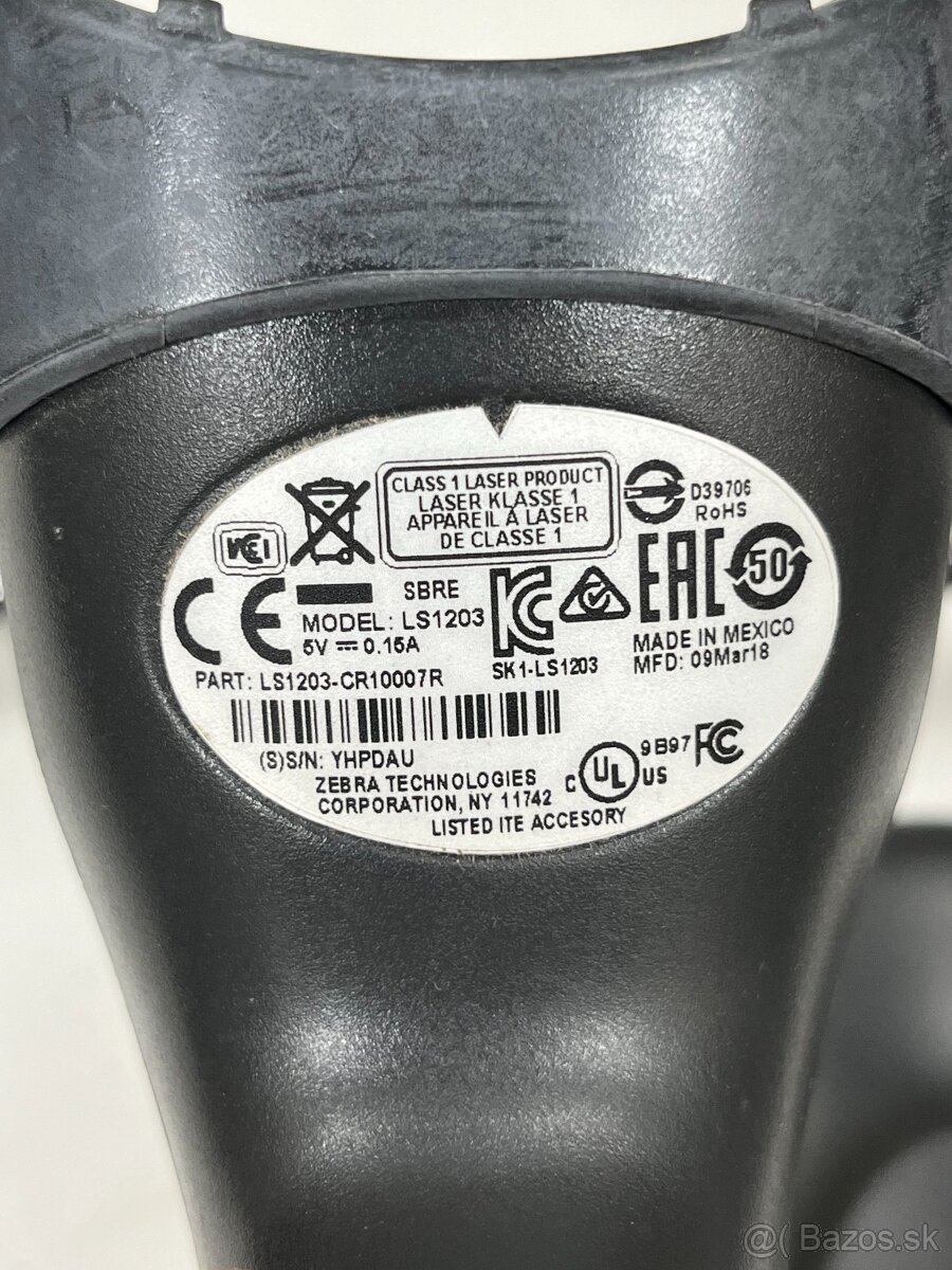 Snímač čiarových kódov ZEBRA LS1203 so stojančekom - 2
