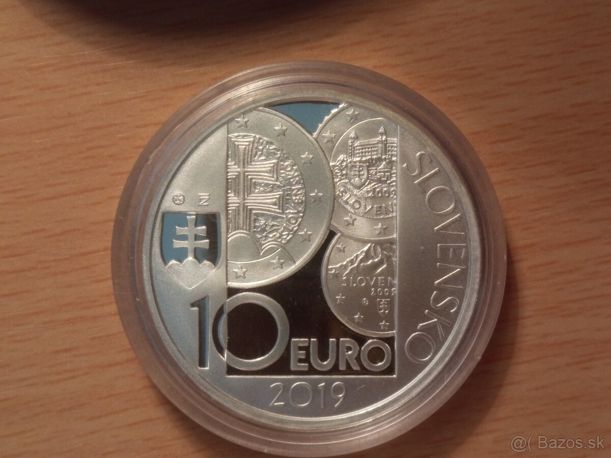 10 rokov eura 2019 PROOF – Investičné striebro - 2