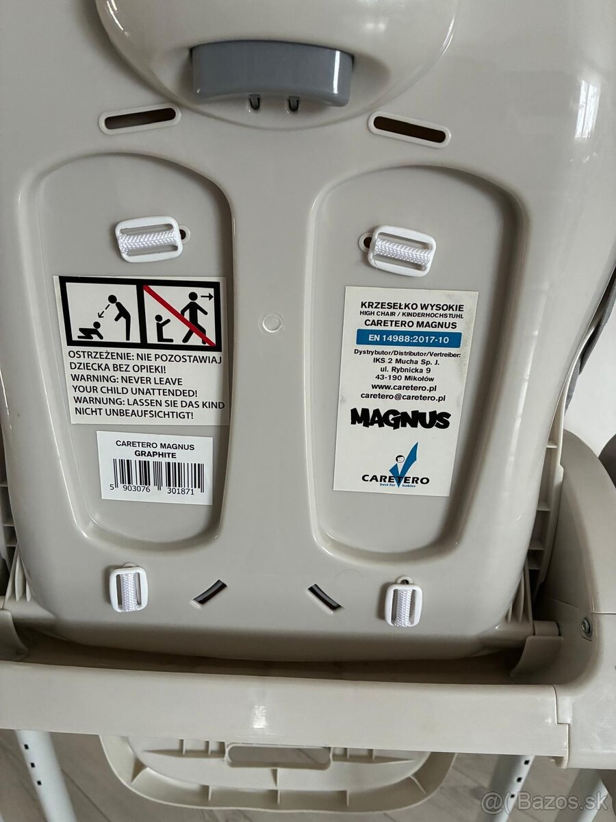 Jedalenska stolicka CARETERO Magnus graphite - 2