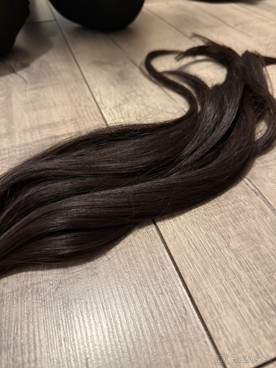 Hnedé panenské ruské vlasy - 55cm - 2
