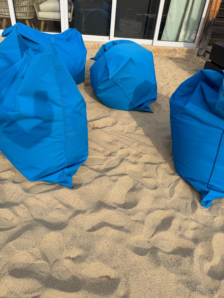 Outdoor sedacie vaky NEPREMOKAVÉ 110×160cm – NOVÉ, top stav - 2