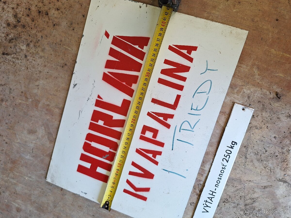 Tabula horľavé kvapalina a výťah nosnosť - 2