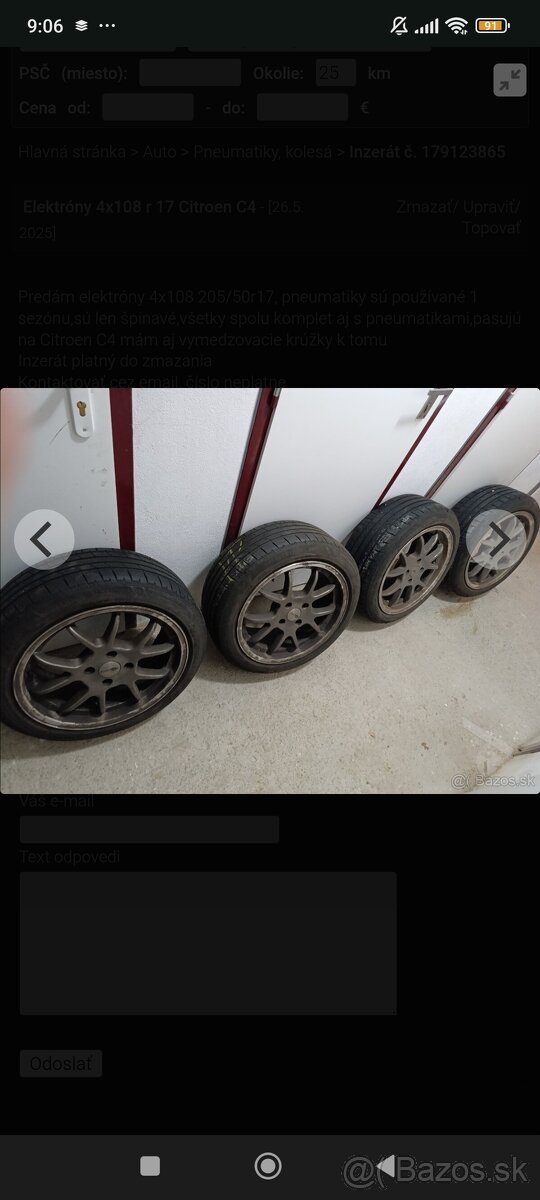 Elektróny 4x100 r 17 Citroen C4 - 2