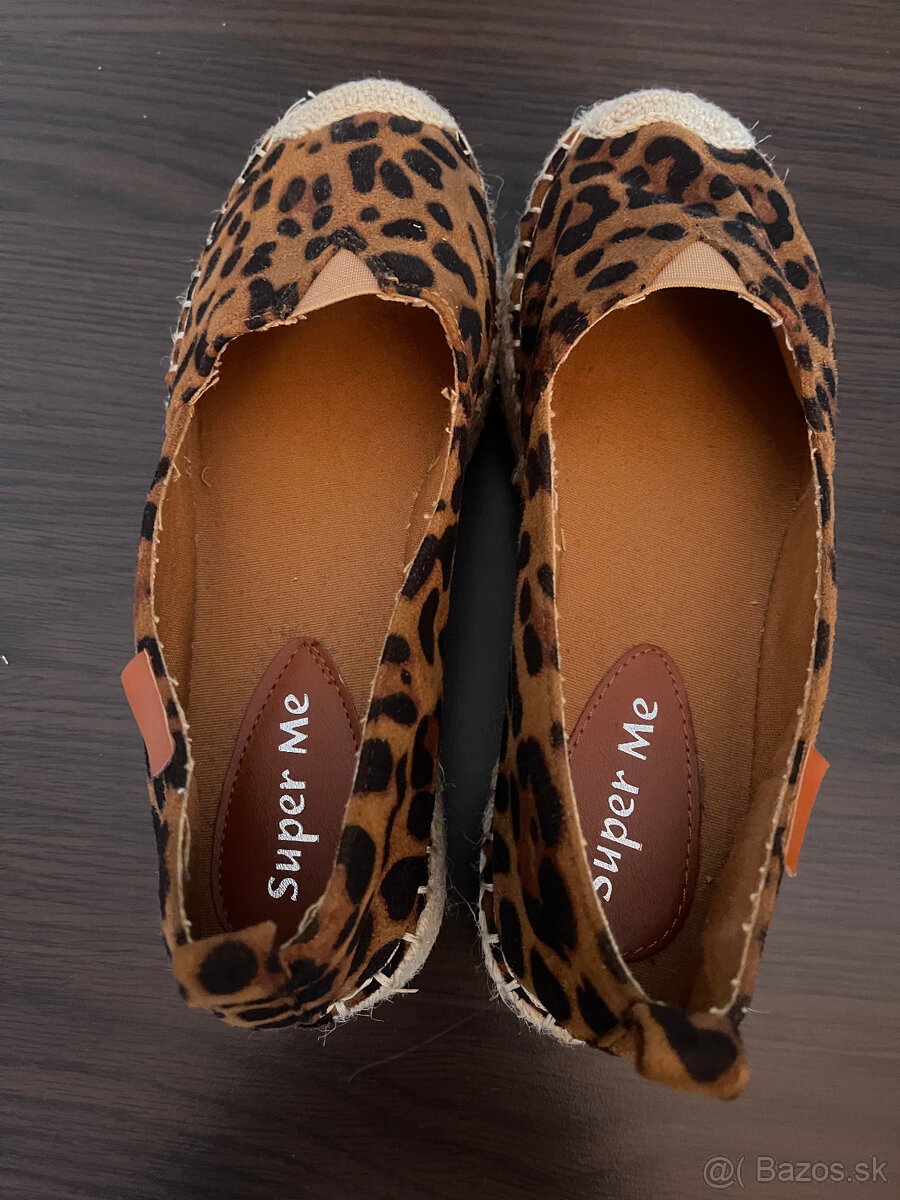 Tigrované espadrilky na platforme 37/38 - 2