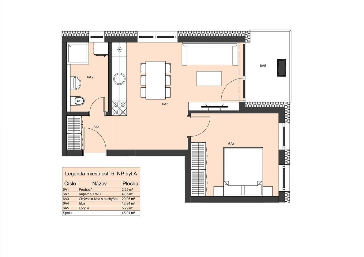 Na predaj 2-i byt s loggiou v novostavbe SQUARE v Poprade - 2