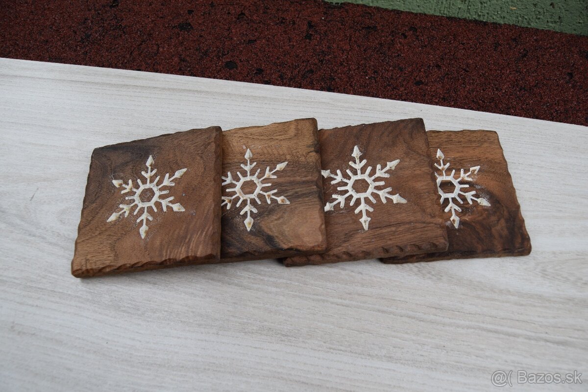 Orechové podložky, podšálky 2 - sada 4 ks - 2