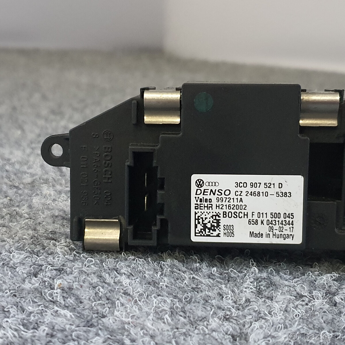 Regulátor ventilátoru vnútorného priestoru Bosch 3C0907521D - 2