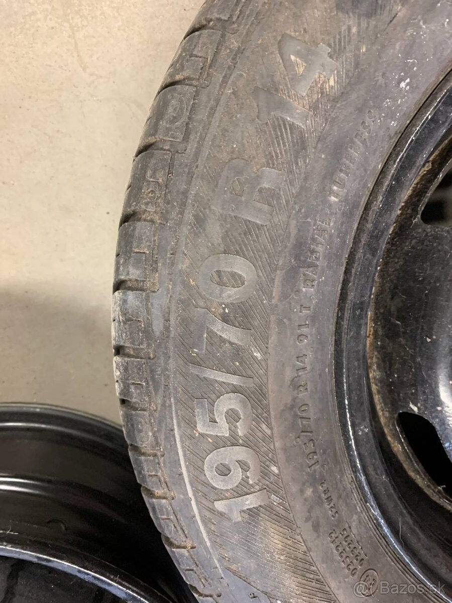 4x plechovy disk R14 MICHELIN + 2x stare pneu - 2
