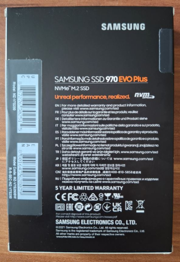 Predam novy disk Samsung 970 M.2 250GB - 2