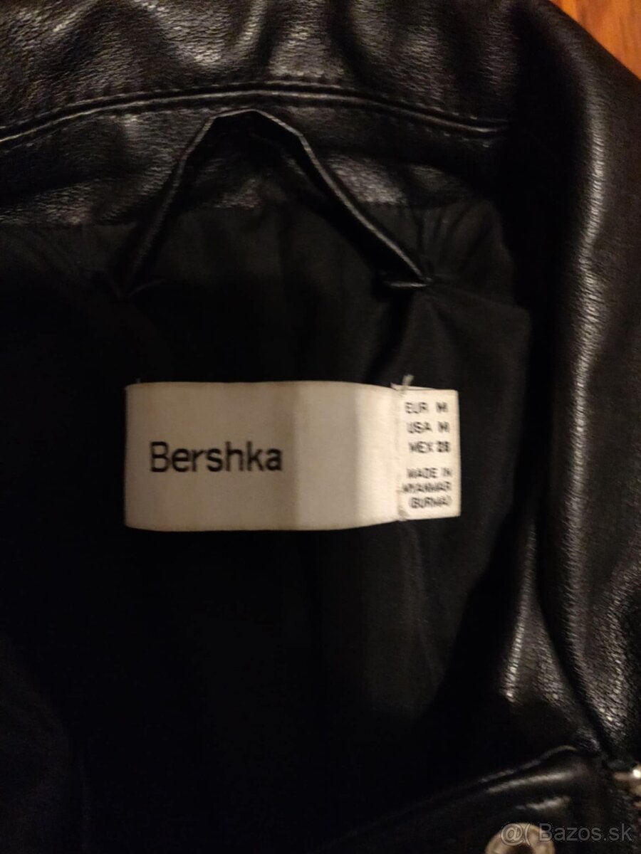 Dámská koženková bunda Bershka – biker style, vel. M - 2