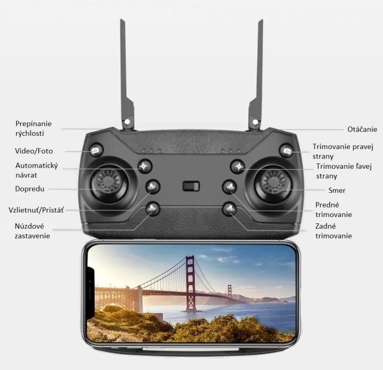 (IHNEĎ) Mini dron SKYPRO s HD kamerou - 2