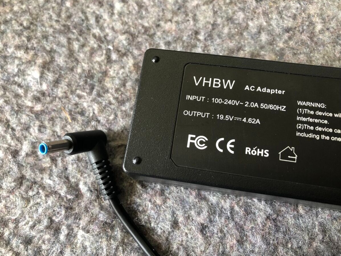 Nabíjačka na notebook HP 19,5V 3,33A 4,62A modrá tenká . - 2
