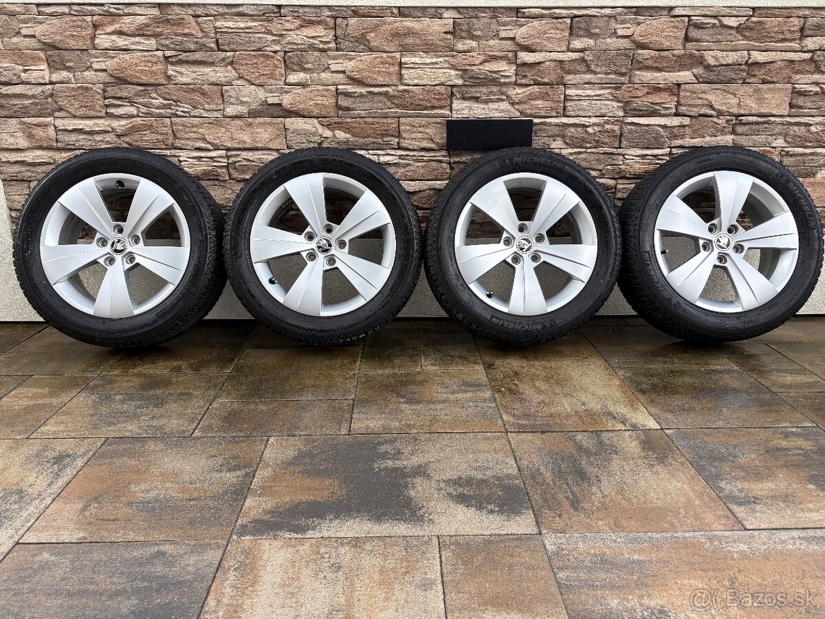 ALU DISKY SKODA TRITON 5x112 R17 + ZIMNÉ PNEU 215/55 R17 - 2