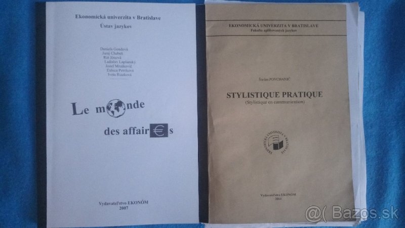 Predam knihy Ekonomicka Univerzita EUBA - 2