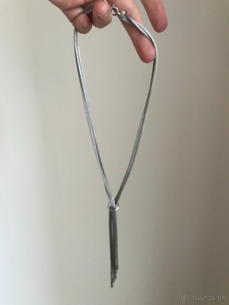 Elegantný strieborný náhrdelník – nový, darčekové bal - 2