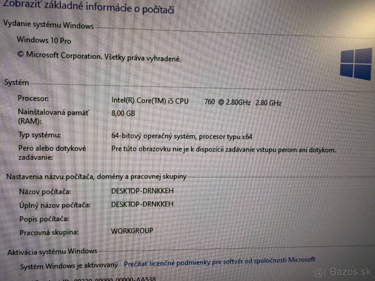Kancelársky počítač Prestigio i5 /8GB RAM /SSD+HDD /W10 Pro - 2